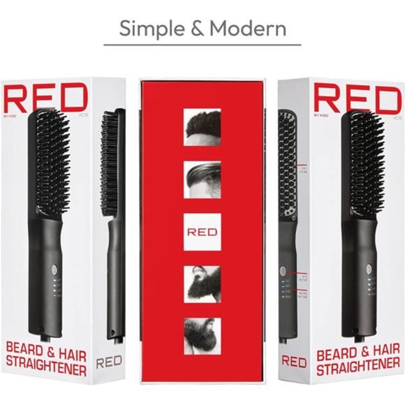 Beard & Hair Straightener, Auto Shut-Off, 2 in 1 Heated Straightening Brush - Picture 4 of 6